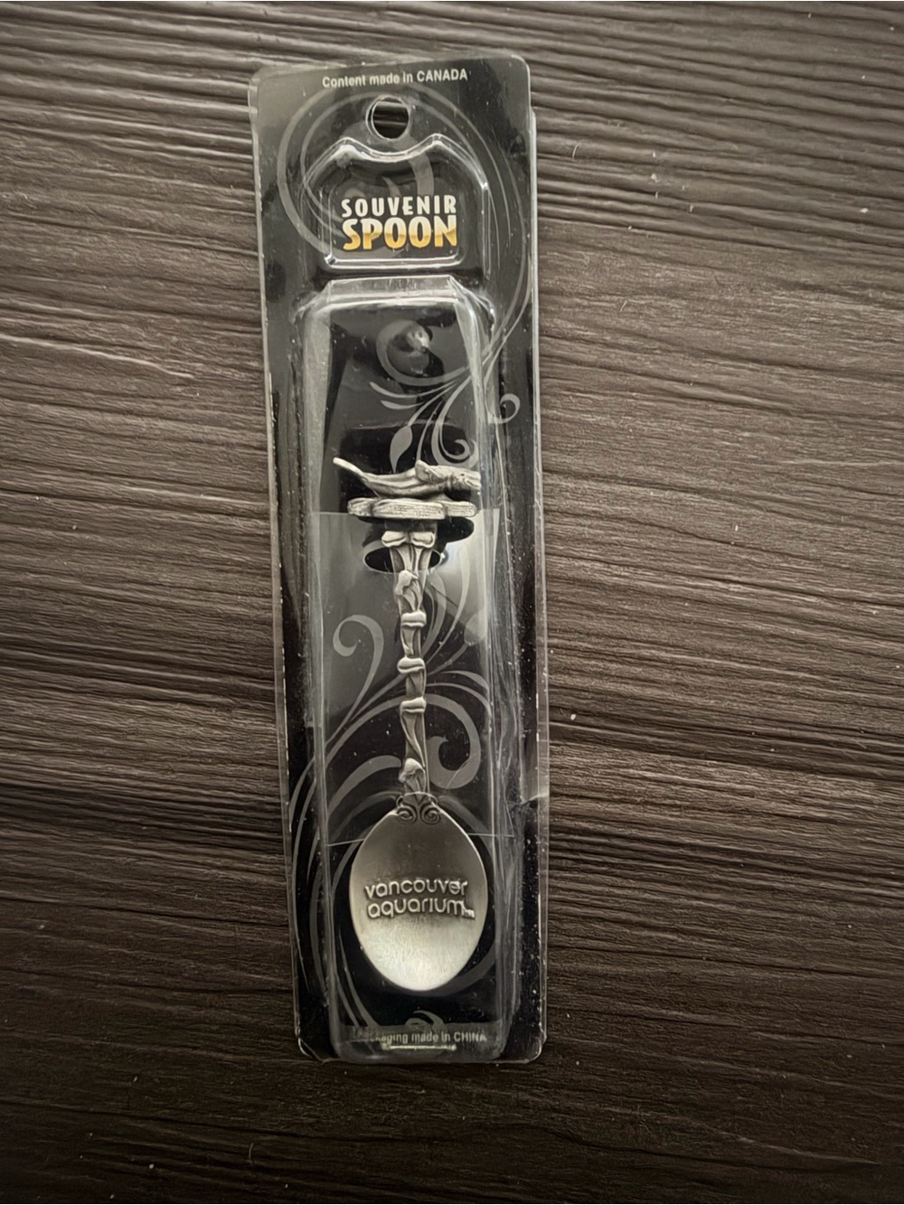 Vancouver Aquarium Souvenir Spoon - Silver Tone British Columbia Canada NWT